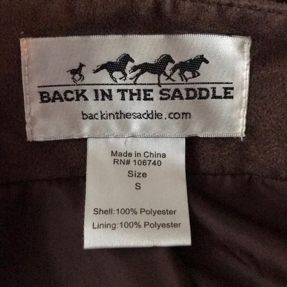 BACK IN THE SADDLE SMALL LIGHTWEIGHT WESTERN BROWN JACKET - Picture 7 of 8